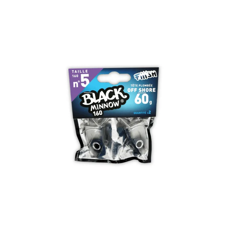 Cabezas 60G Black Minnow 160mm Color Blue 2 Unidades