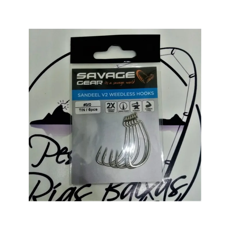 Anzuelos Savage Gear Sandeel V2 Weedless