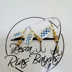 Cucharilla Mepps Comet - Plata Puntos Azules