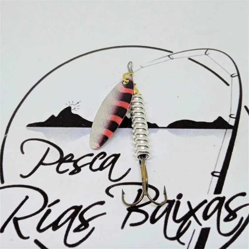 Cucharilla Tanger - Plata Con Negro Y Rojo