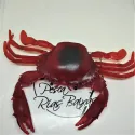 Cangrejo de Vinilo Para Pulpera 12x20cm - Rojo