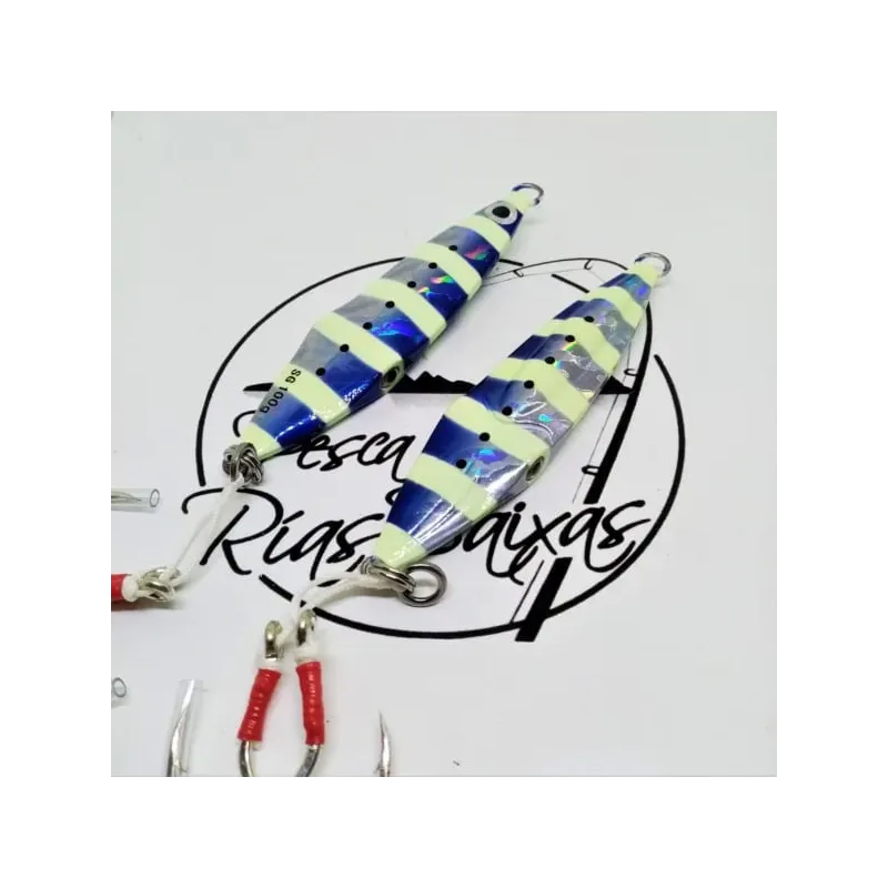 Savage Gear Slim Squish Jig 100g Blue Glow Zebra