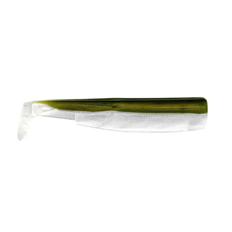 Vinilo Black Minnow 90mm Color Kaki 3 Cuerpos