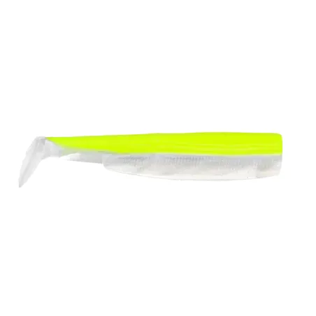Vinilo Black Minnow 120mm Color Fluo Yellow 3 Cuerpos