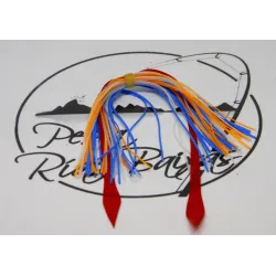 Rubber Skirt de FishUs Color Orange/Blue Glow 5 Unidades