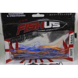 Rubber Skirt de FishUs Color Orange/Blue Glow 5 Unidades