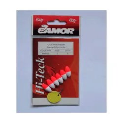 Perlas Flotantes Ovaladas Camor Blanca/Roja - Nº2