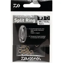 Split Ring Tournament de Daiwa 5 100 Lb