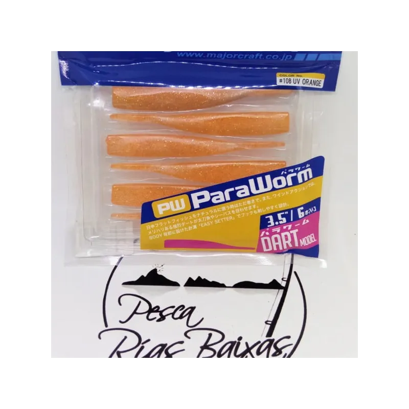 Vinilo Paraworm Dart De Major Craft UV Orange 3.5"