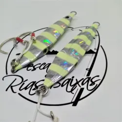 Savage Gear Slim Squish Jig 130g Glow Zebra
