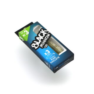 Vinilo Black Minnow 120mm Color Kaki Paillete 3 Cuerpos